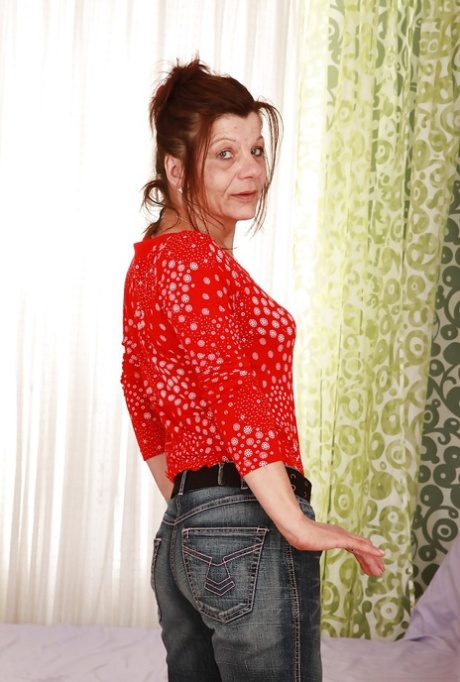 Filthy mature slut stripping and exposing her unshaven twat 21627033